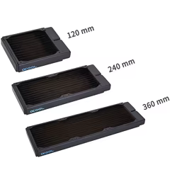 Alphacool NexXxoS ST25 radiador fino de cobre completo, refrigeración por agua construcción 120mm/240mm/360mm disipador de calor para caja pequeña, G1/4*2