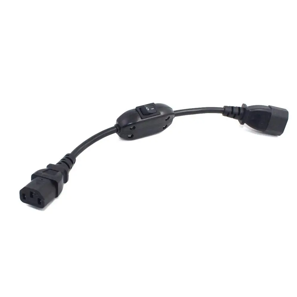 Cable de alimentación de extensión de C14-C13, adaptador de corriente IEC 320 C13 hembra a C14 macho con interruptor de encendido/apagado de 10A - imagen 5