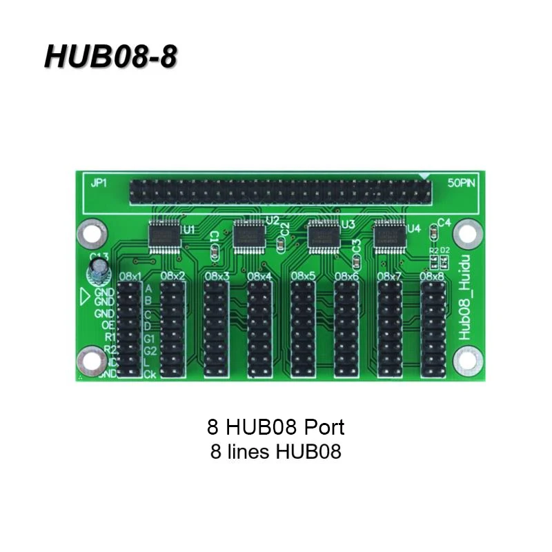 Huidu-placa adaptadora HUB-75E a todo color para publicidad, pantalla led grande, HUB12-16, HUB75E-5, HUB75E-10, HUB75B-8, HUB08-8 - imagen 5
