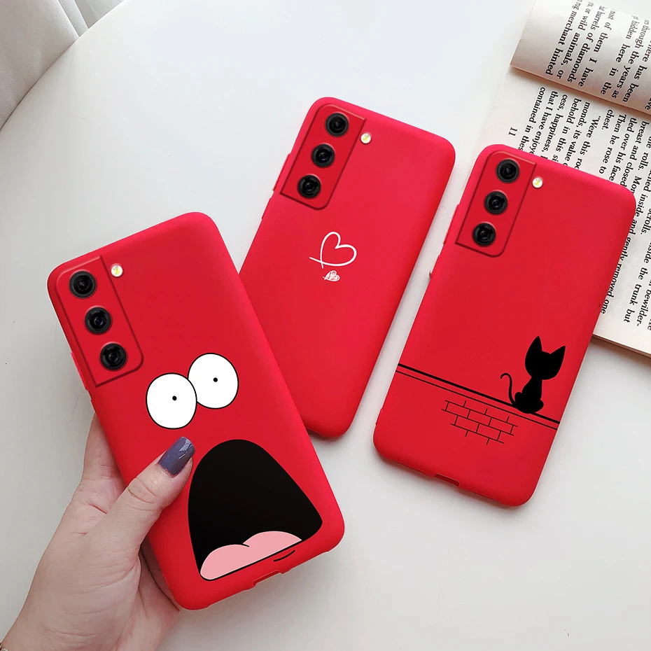 Para Samsung Galaxy S21 FE 5G funda a prueba de golpes Fundas lindas pintadas de silicona delgada funda suave para samsung S21 FE S21fe Fundas de parachoques