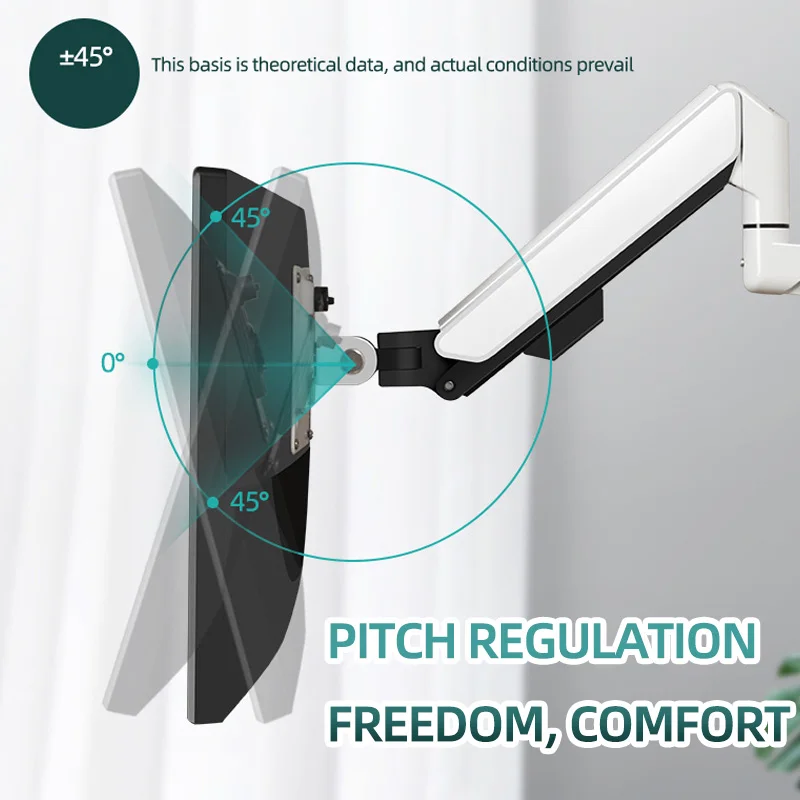 Soporte para Monitor de 10 "-32", brazo de aluminio para ordenador, resorte de Gas, movimiento completo, soporte de pantalla de montaje en pared para TV de Plasma, soporte para PC P3 - imagen 4