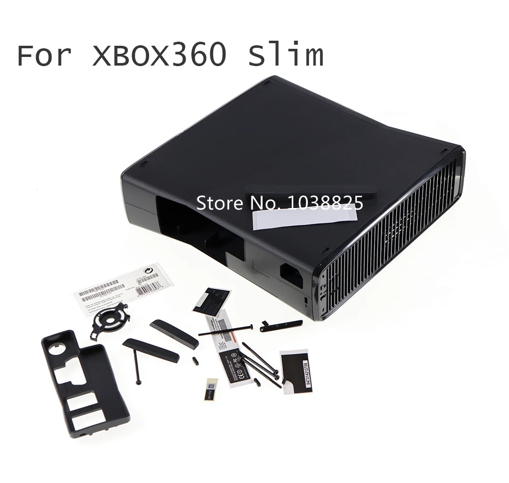 Juego completo de carcasa negra para xbox 360, funda protectora de repuesto para consola delgada xbox360E, 360 - imagen 2