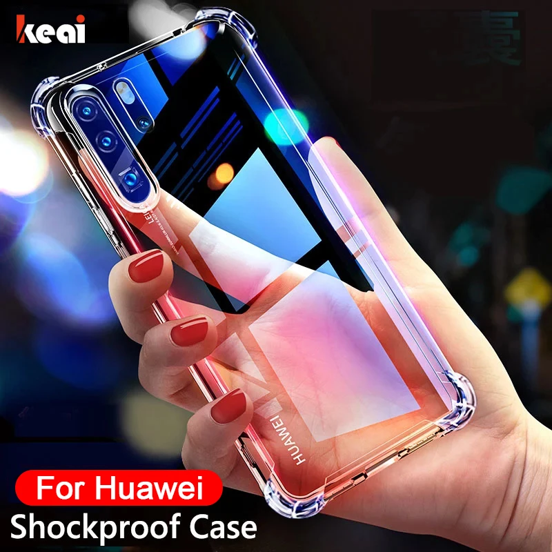 original A prueba de golpes caso For Huawei P50 P40 P30 P20 P10 Mate 30 20 10 Lite Honor 50 60 Pro Nova 3 9 P Smart 2019 transparente silicona cubierta accesorios del teléfono móvil - imagen 2