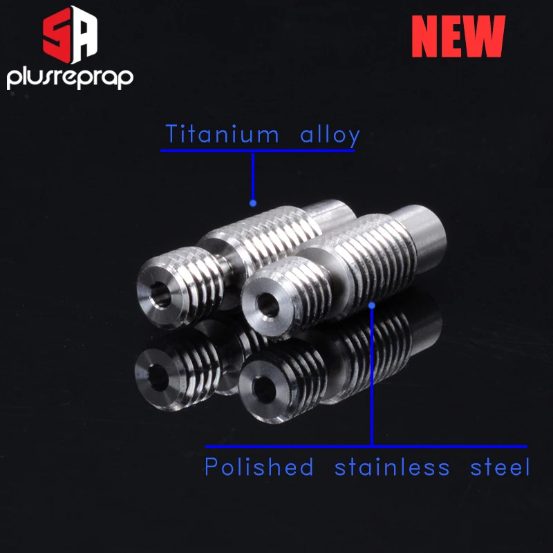 V6 Garganta Heat Break Bowden/Wade PTFE Hotend J-head M7 * M6 * 22mm para filamento de 1,75/3mm de diámetro 4,1mm impresora 3D de acero inoxidable - imagen 3