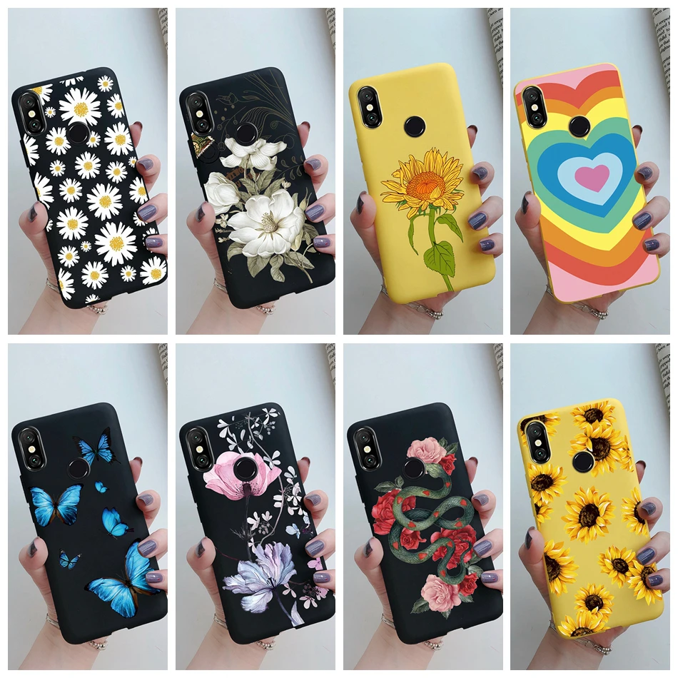 Funda de silicona suave para Xiaomi Redmi Note 6 Pro, carcasa de 6,26 pulgadas con corazón de amor y girasol, para Xiaomi Redmi 6 6A A6 6Pro