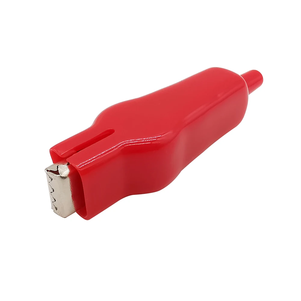 Pinzas de cocodrilo con revestimiento, cables de prueba eléctricos, Conector de batería, cable de puente eléctrico, 2 piezas, rojo, negro, 20A - imagen 5