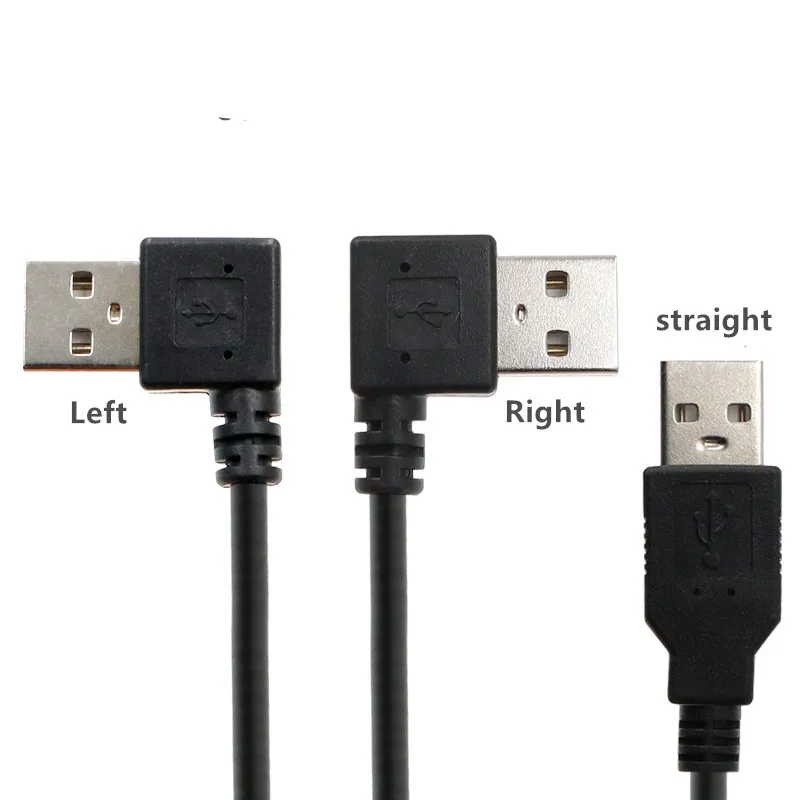 Ángulo de 90 grados USB2.0 macho a 3,1 tipo C ángulo de 90 grados codo izquierdo derecho en un codo izquierdo macho Cable de carga de datos - imagen 3