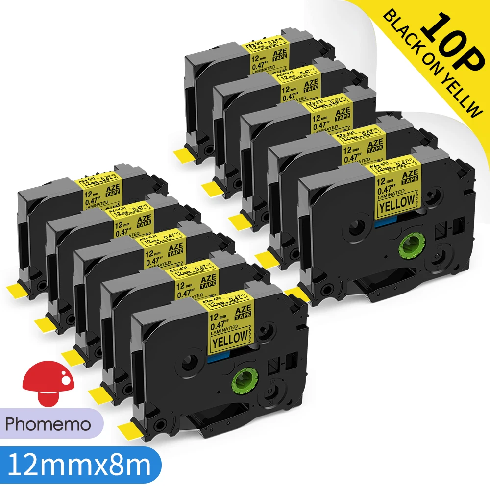 10PK Black on Yellow