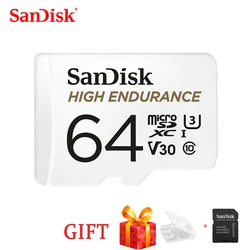 SanDisk 100% monitoreo de vídeo de alta resistencia 32GB 64GB 128GB 256GB tarjeta MicroSD SDHC/SDXC Class10 tarjeta TF para monitoreo de vídeo