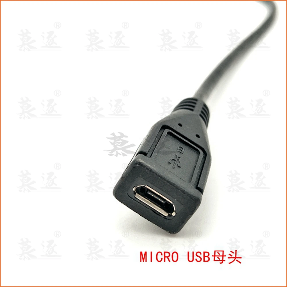 Micro USB enlaces y Rechts Winkel 90 Grad romantik zu Weiblichen Kabel Frühjahr Daten Verlängerung Linie 50CM - imagen 2