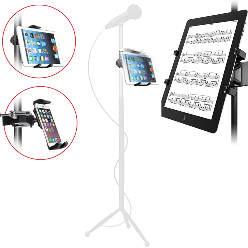 Soporte Universal de escritorio para tableta, soporte para micrófono, soporte para teléfono móvil para Apple Ipad, Iphone de 4,5 a 12,9 pulgadas, soporte para coche - imagen 3
