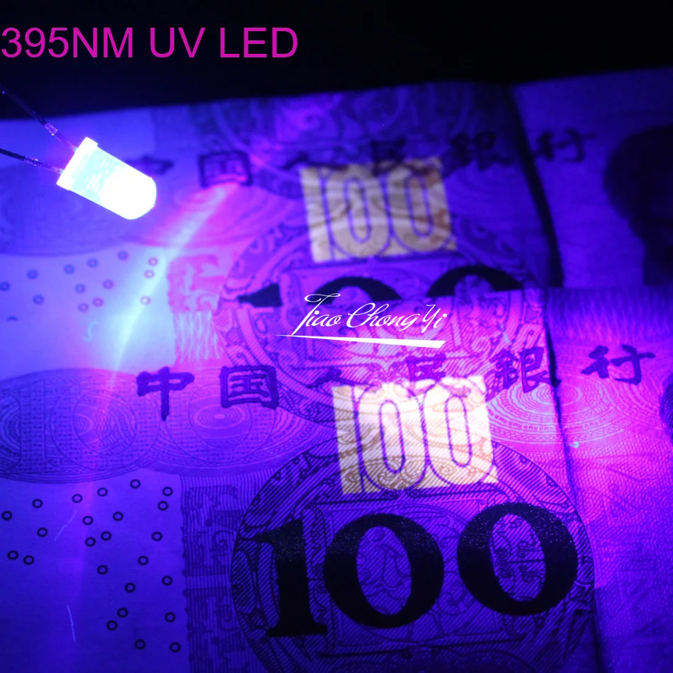 Lámpara emisora de luz de diodo LED UV DIP de 5mm 20mA 395nm 380nm 365nm 3,2-3,6 V cuentas de Ultra LED violetas púrpuras 50/100 Uds - imagen 2