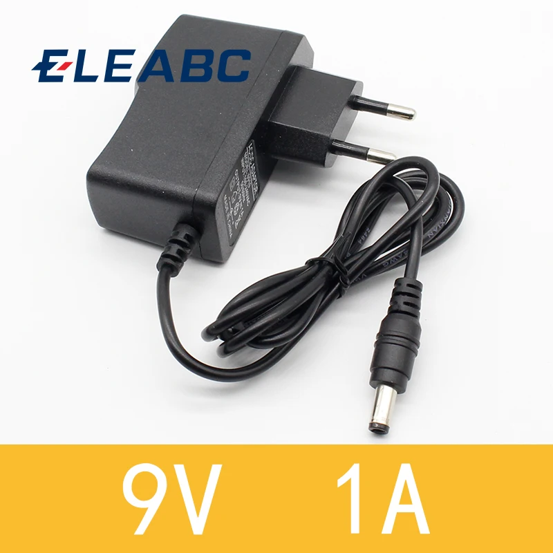 1 Uds 9v 1a adaptador de corriente CC UE 5,5mm * 2,1mm interfaz fuente de alimentación 100-240v adaptador de CA para arduino UNO MEGA