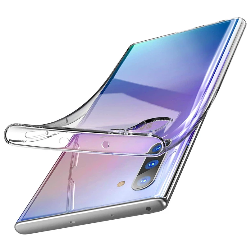 Funda de teléfono de silicona transparente Original para Samsung Galaxy Note 10 Plus 10 + funda suave de Tpu ultrafina para Samsung Note 10 Pro