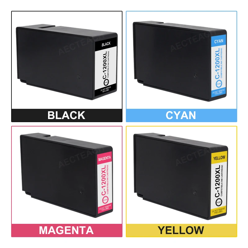 Aecteach-cartucho de tinta para impresora de inyección, Compatible con Canon PGI1200XL, MAXIFY, MB2020, MB2320, MB2120, MB2720, nuevo PGI-1200, PGI1200 - imagen 4