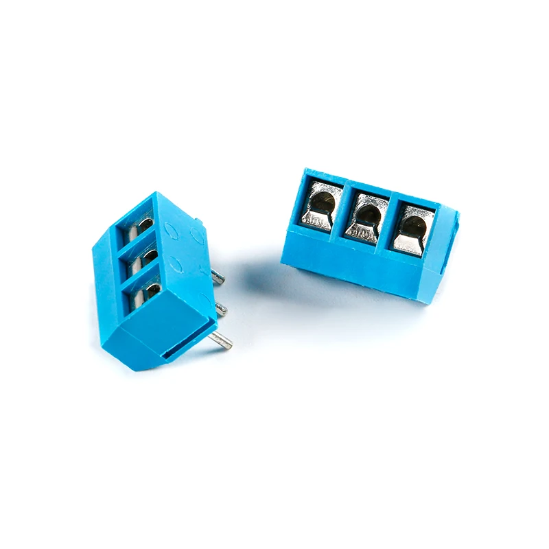 Bloques de terminales de tornillo universales, conector curvo de paso de 5,0mm, KF301R-5.0-2P/3P, se pueden empalmar, 10 Uds. - imagen 5