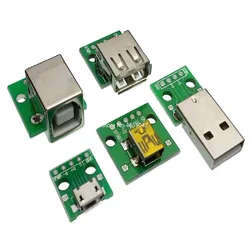 Adaptador USB PCB DIP DIY para Placa de Pruebas con Conectores