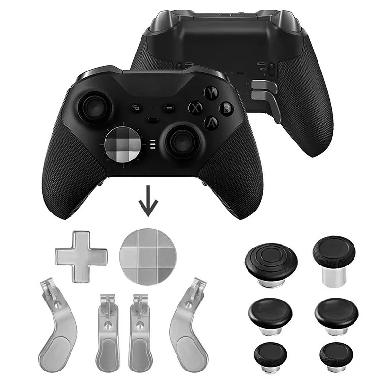 Kit de Thumb sticks de Metal con herramienta de ajuste, paletas d-pad para Xbox One Elite Series 2, controlador inalámbrico - imagen 5