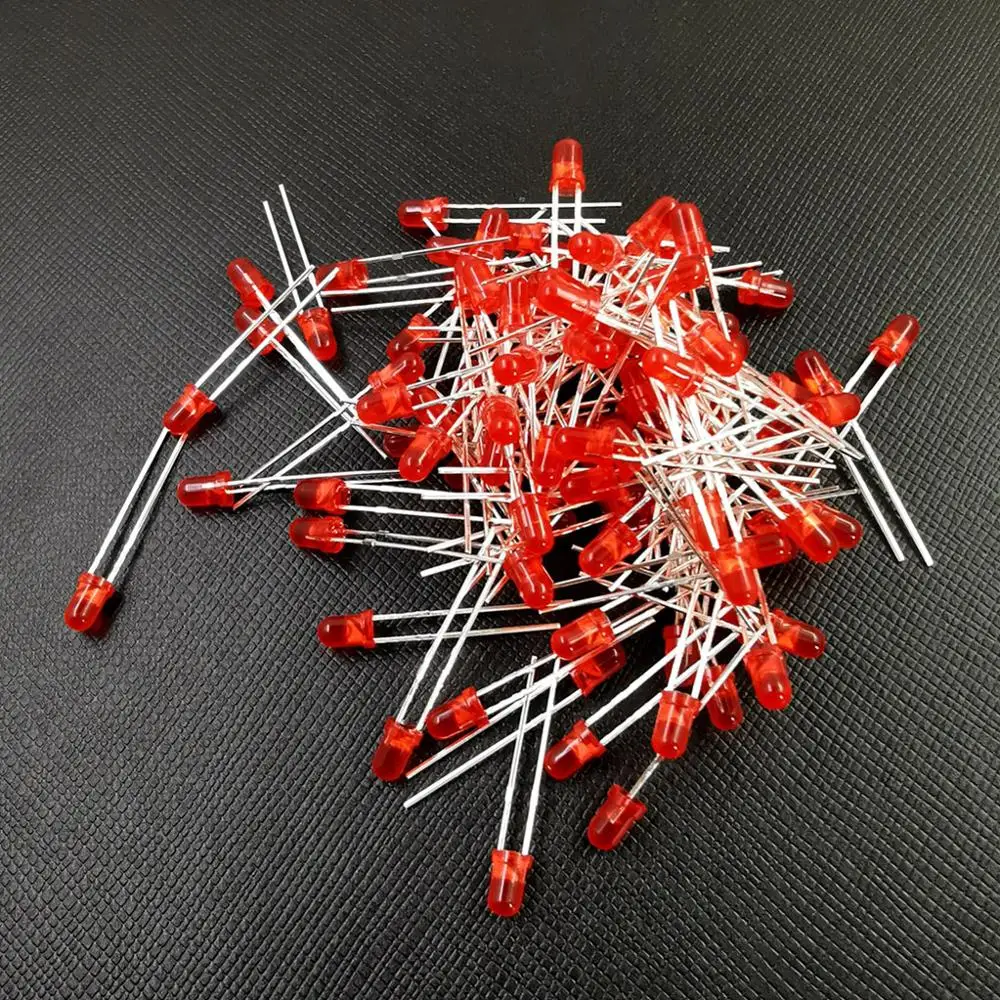 Kit surtido de diodos LED de 3mm, Kit de diodos emisores de luz UV F3 de 3mm, color blanco, verde, rojo, azul, amarillo, naranja, rosa y púrpura, DIY - imagen 3