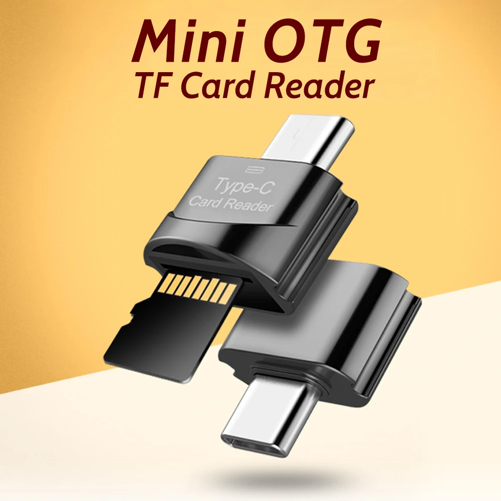 Lector de tarjetas Micro Usb OTG TF tipo C a micro-sd, adaptador TF, Mini lector de tarjetas de memoria inteligente para teléfono inteligente, portátil, conector Usb C