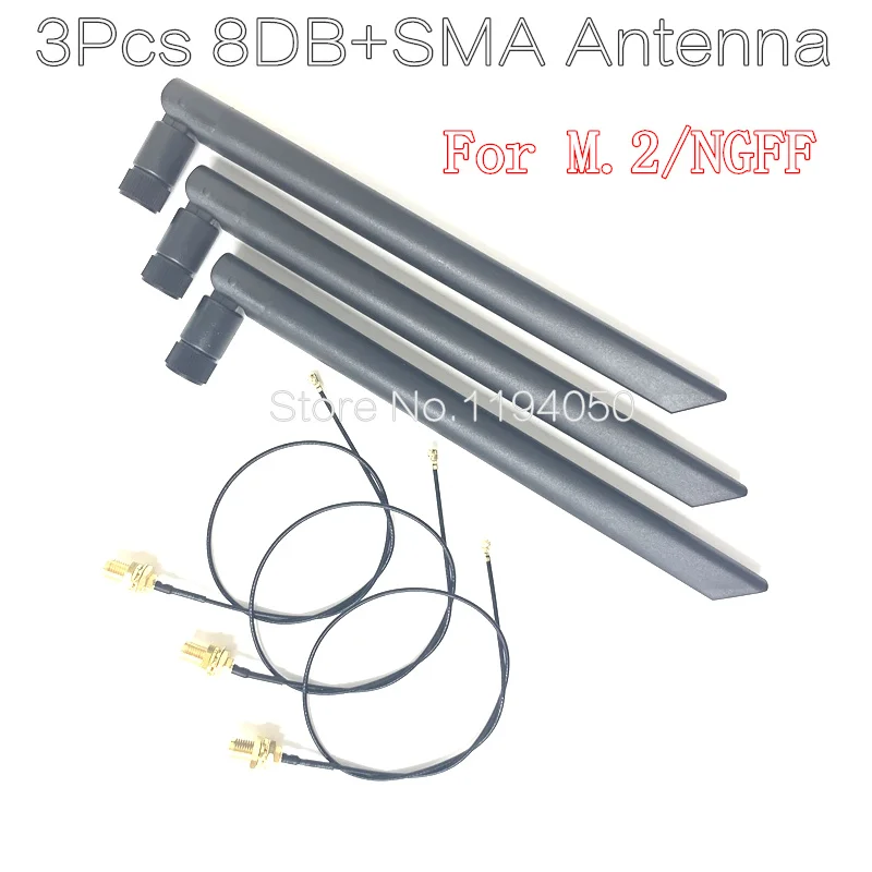 Antena extendida de doble banda con cable para uso en tarjeta wlan de red de escritorio pcie wifi intel con adaptador/enrutador/ap wifi inalámbrico - imagen 3