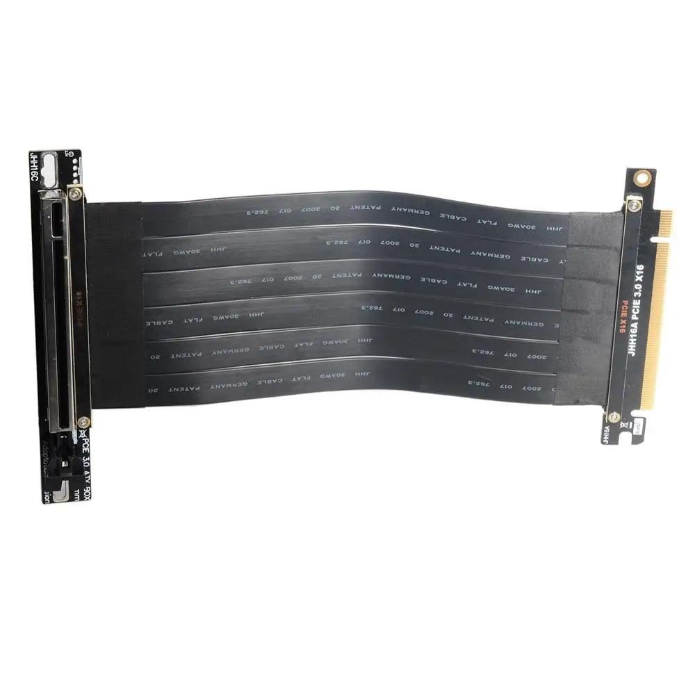 Cable de extensión PCIe 3,0 GEN3 PCI-E 16X de alta velocidad, Cable de extensión GPU con esquina superior de 90 grados para tarjeta gráfica RTX 2080Ti