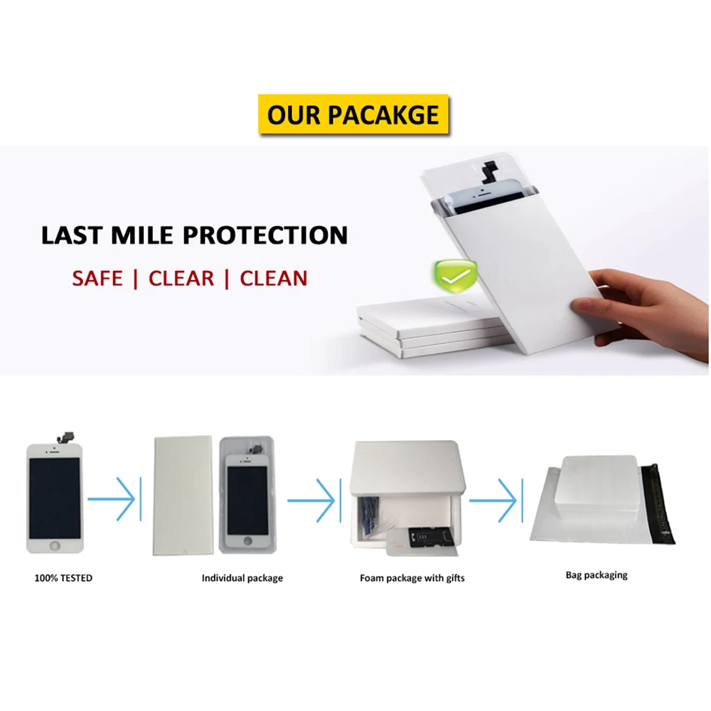 Pantalla AAA para iPhone 7, 8 Plus, SE 2020, montaje de Pantalla LCD, digitalizador táctil, repuesto de Pantalla de cristal frontal, herramientas, cubierta de TPU - imagen 5