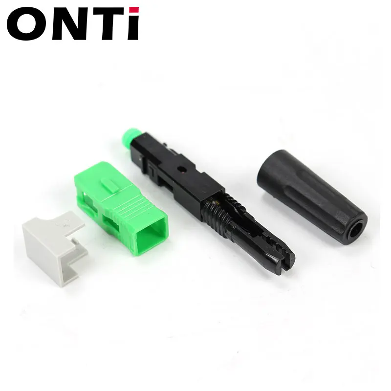 ONTi más nuevo 50-200 Uds SC UPC/APC conector rápido de fibra óptica monomodo FTTH herramienta de conector en frío adaptador de montaje de campo - imagen 3