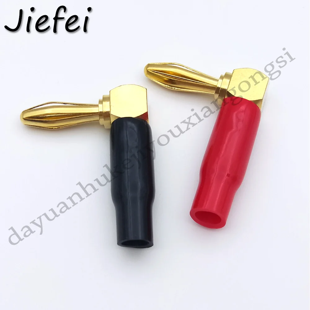 Conector de Cable de altavoz y Audio, tornillo de latón de ángulo recto de 4mm, conector tipo Banana, 100 piezas, nuevo - imagen 4