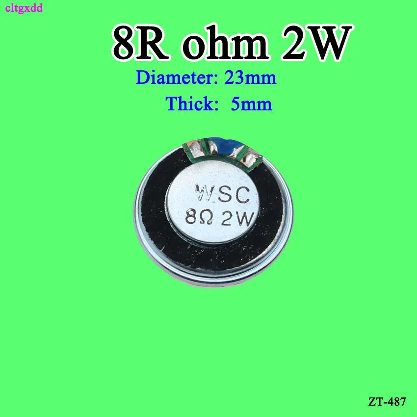 Cltgxdd-minialtavoz ultrafino, 8 ohmios, 2 vatios, 2 W, 8R, diámetro de 23MM, 2,3 CM, grosor de 5MM, 5 unidades por lote - imagen 2