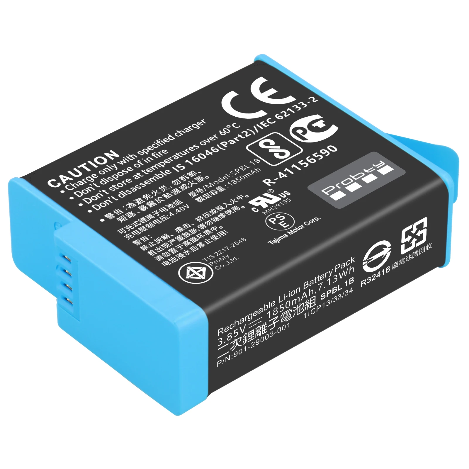 Paquete de 3 baterías de 1850mAh para GoPro 10 9 3 ranuras cargador caja de carga para GoPro Hero 9 10 accesorios - imagen 3