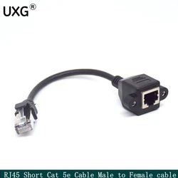 Cable Ethernet RJ45 macho-hembra para montaje en panel con tornillo