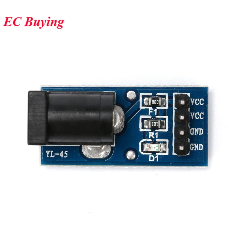 Placa adaptadora de corriente CC de DC-005, convertidor VCC/GND de 2 vías de 5,5 MM x 2,1 MM, placa de enchufe, módulo de fuente de alimentación, 1 ud.-20 piezas - imagen 4