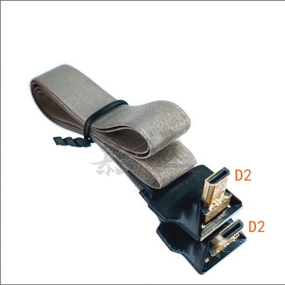 Cable compatible con HDTV Micro HD ángulo inferior macho a Mini HD FPC Cable plano multicóptero antiinterferencias fotografía aérea - imagen 5