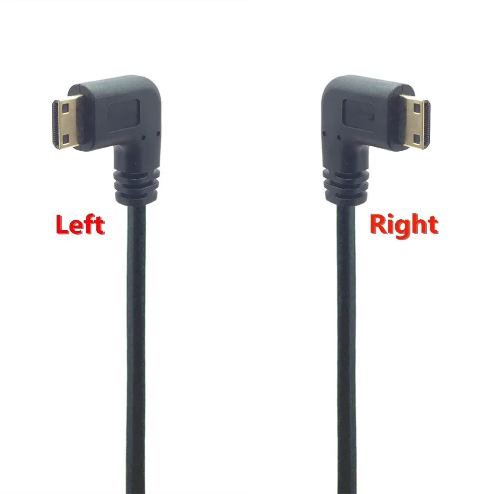 Cable de resorte compatible con HDMI V1.4 3D de alta calidad, Mini HDTV tipo C, chapado en oro, ángulo izquierdo y derecho para videocámaras Sony Canon - imagen 4