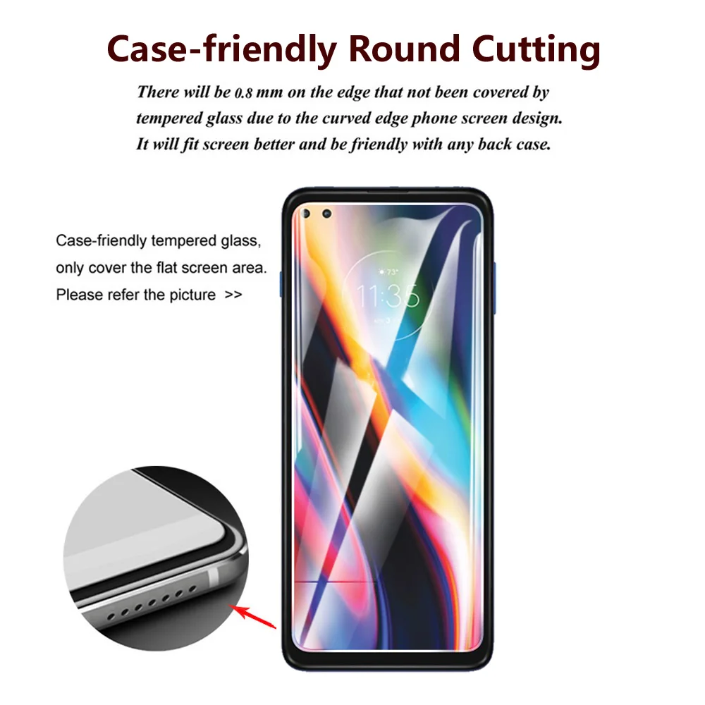 Vidrio templado para Motorola Moto G 5G Plus MOTO G20, Protector de pantalla, película protectora para Moto G 5G Stylus 5G Hard 9H, 3 uds. - imagen 4