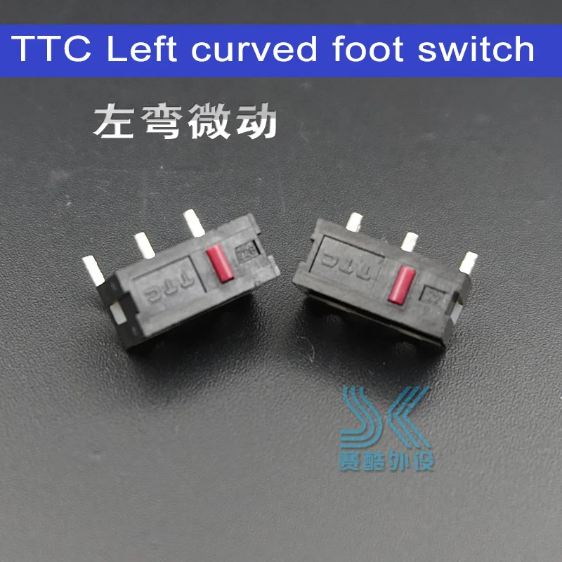 TTC-microinterruptor de pie curvo izquierdo y derecho para Sensei RAW RIVAL IKARI, botones laterales de ratón, 2 piezas, envío gratis
