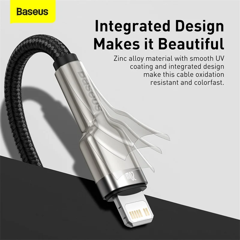 Baseus-Cable USB tipo C para móvil, cargador de carga rápida de 18W, PD, 20W, para iPhone 12, 11 Pro Max, X, Xr, Xs, iPad - imagen 3