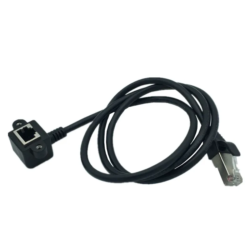 Conector de cable de extensión de red RJ45 CAT5 macho a hembra ángulo de 90 grados con cable de oreja 1m 1,5m - imagen 5