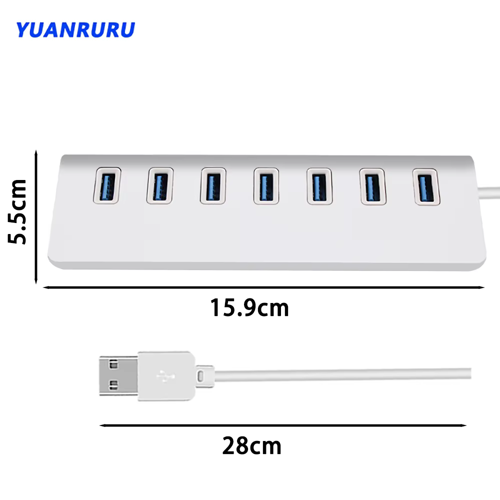 Hub USB 3.0 con Cargador – Expansor Multipuertos - imagen 3