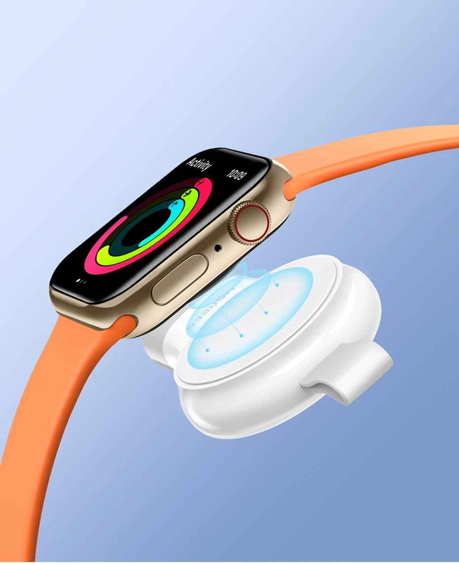 Un reloj y un dispositivo blanco están conectados entre sí