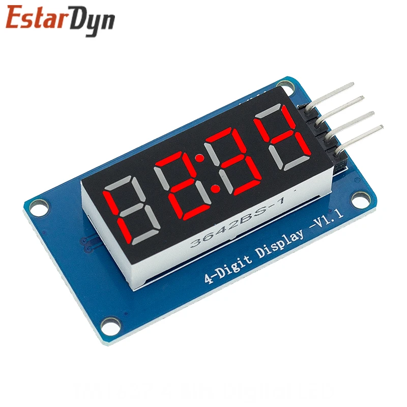 Módulo de pantalla LED Digital TM1637 de 4 Bits para arduino, reloj de 7 segmentos de 0,36 pulgadas, tubo de ánodo rojo, paquete de placa de controlador de cuatro series - imagen 5