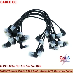 Cable CAT6 RJ45 Angular L - UTP Gigabit 26AWG