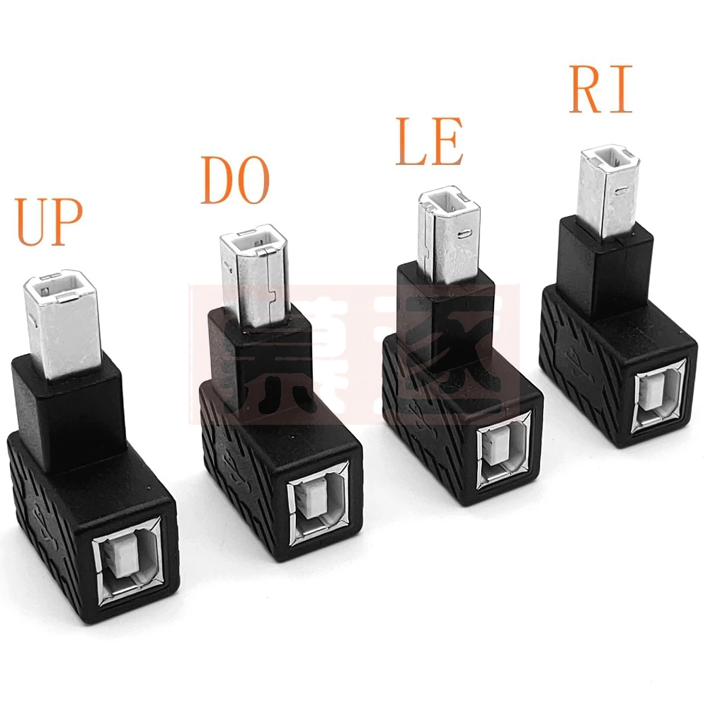 El más nuevo adaptador de extensión macho a hembra tipo USB 2,0 B de 90 grados en ángulo recto para convertidor de escáner de impresora - imagen 3
