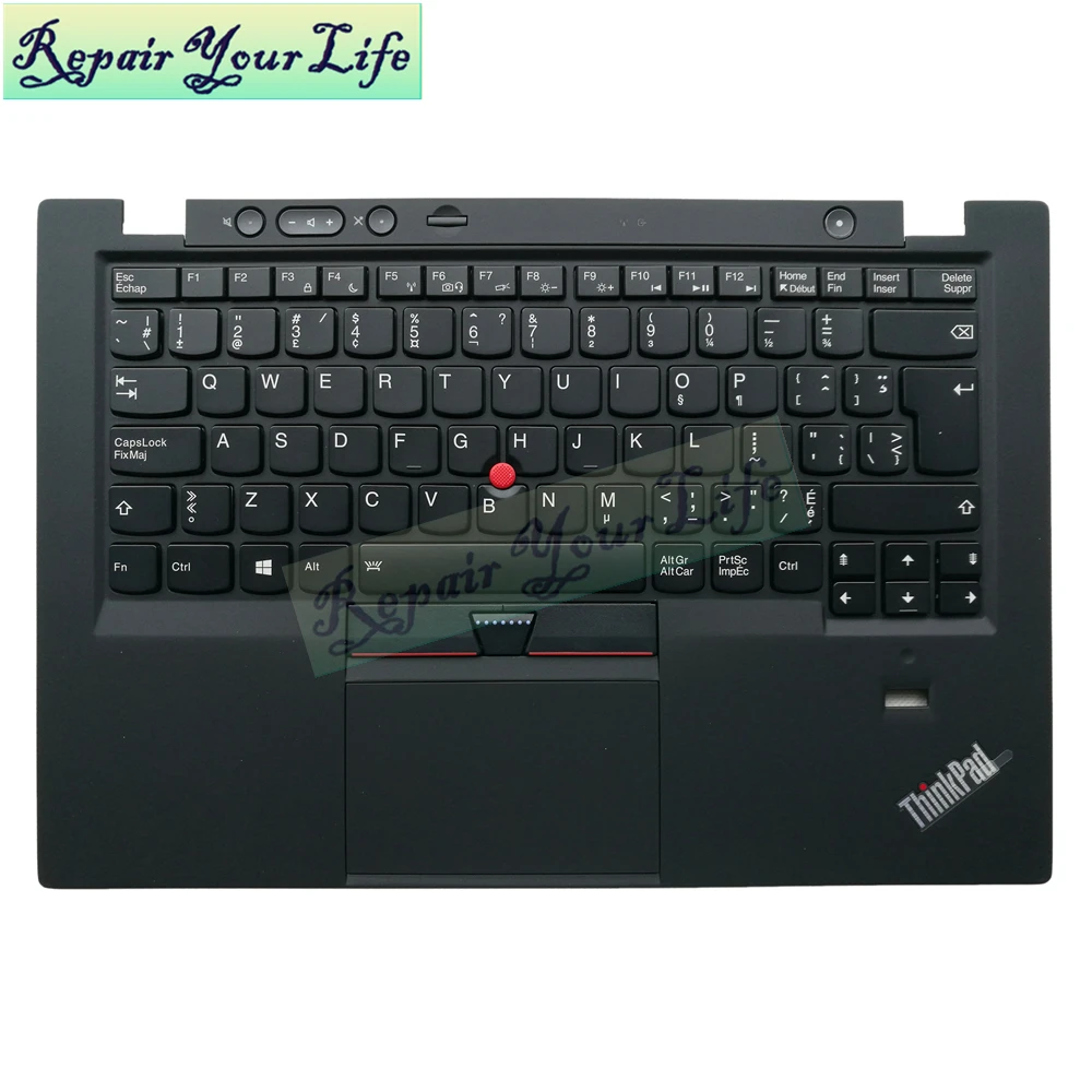 Teclado retroiluminado de Reino Unido CF, reposamanos para Lenovo Thinkpad X1 Carbon 1st Gen 2013, 3443, 3444, 3446, portátil 00HT037, 00HT009, 04Y0795, 04Y0989