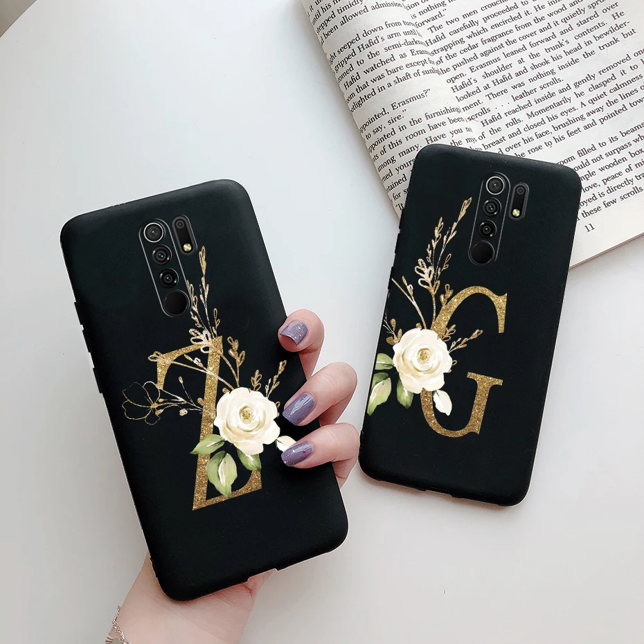 Funda trasera de silicona suave para Xiaomi Redmi 9, carcasa bonita con letras, 6,53" - imagen 3