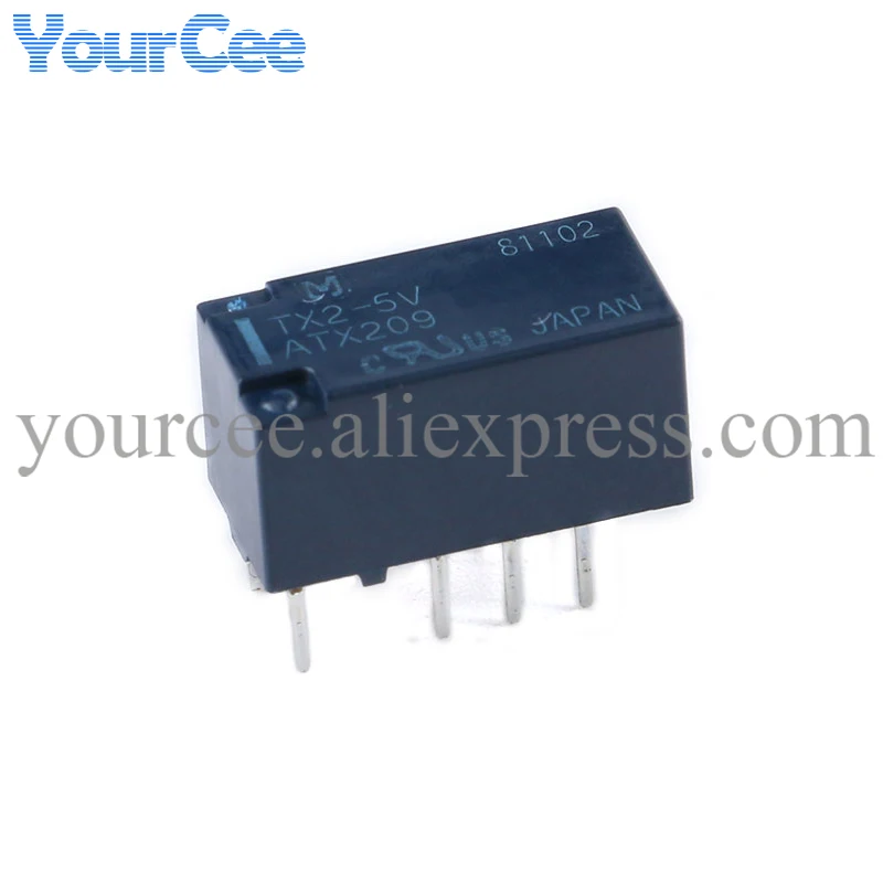 2 uds relé de señal 5V 12V 24V 2A TX2-5V TX2-12V TX2-24V ATX204 ATX203 ATX209 relés 8 pines - imagen 2