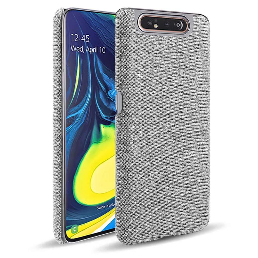 Fundas de tela para Samsung Galaxy A80, cubierta de teléfono dura de tela Retro delgada para Samsung A80 A 80 SM-A805F/DS, Coque Capa de 6,7 pulgadas - imagen 2