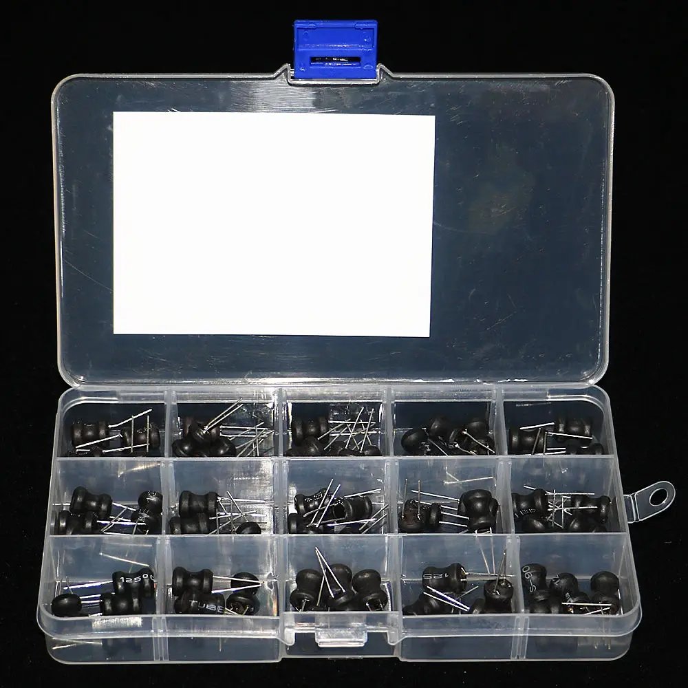 75 unids/caja 2.2uH-10mH 15 valores x 5 uds 8*10mm Inductores de estrangulación Kit surtido - imagen 3