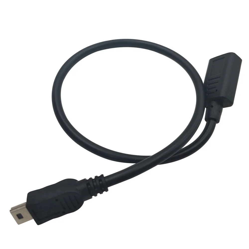 25cm USB mini USB 2.0 5Pin macho a 3.1 tipo C cable de datos hembra 0,25 m